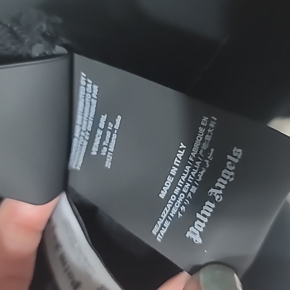 🅴 $630 Palm Angels Miami Logo Off the Shoulder Sweater Sweatshirt - Picture 11 of 12